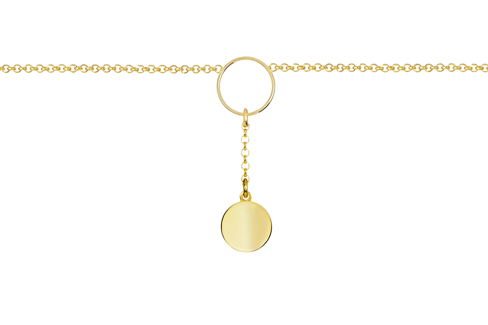 Pulsera plata 925 aro cadena y placa