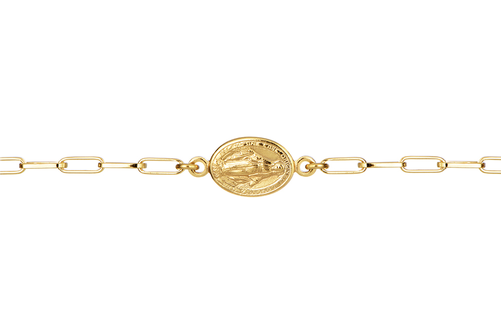 Sterling silver miraculous virgin bracelet