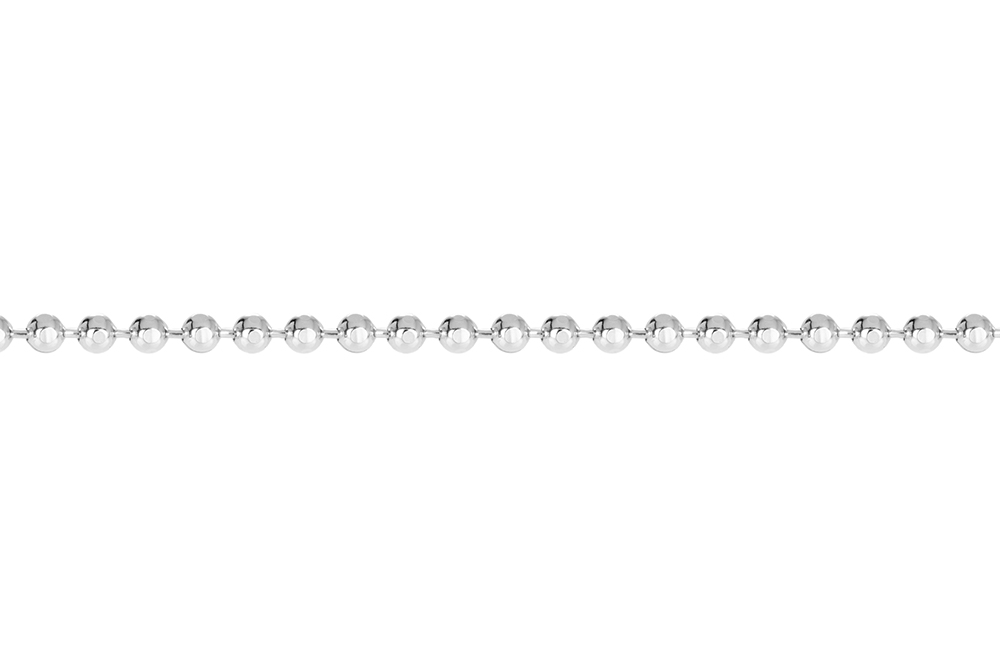 [16927BPL] Sterling silver 1.5mm beads chain bracelet (Sterling silver)