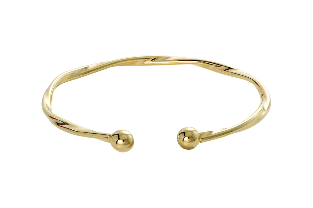 Brazalete plata 925 dos bolas 6mm