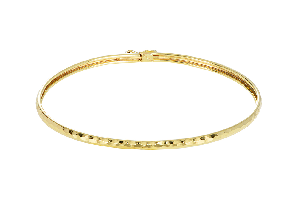 Brazalete plata 925 tubo flex 3mm facetado