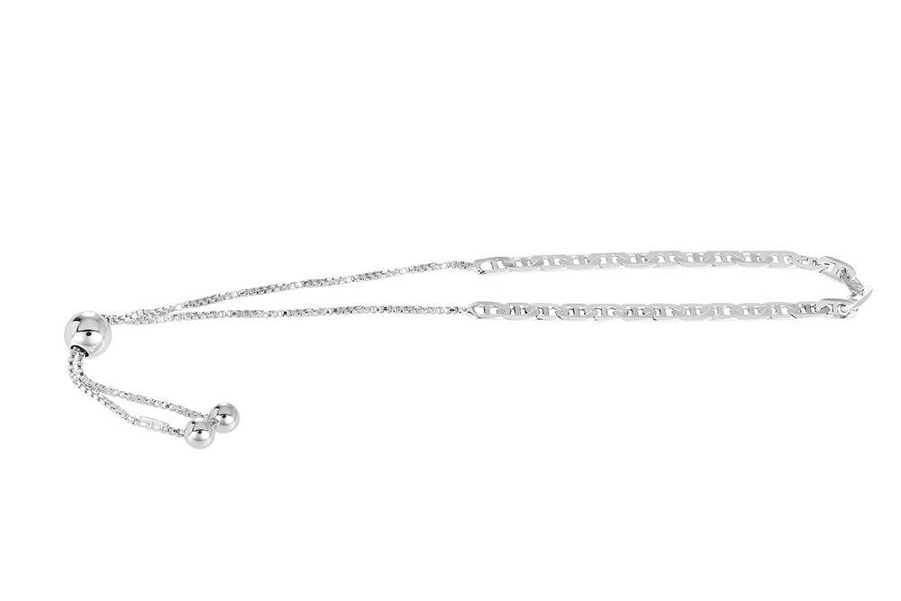 Sterling silver sailor chain bracelet