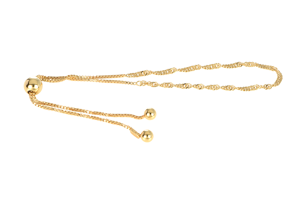 Sterling silver singapur chain bracelet