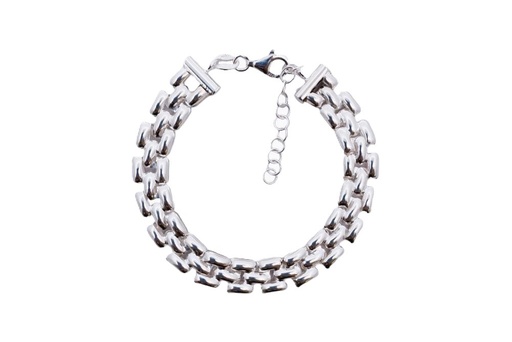 [17237B16E3PL] Sterling silver mesh 7.50mm bracelet (Sterling silver)
