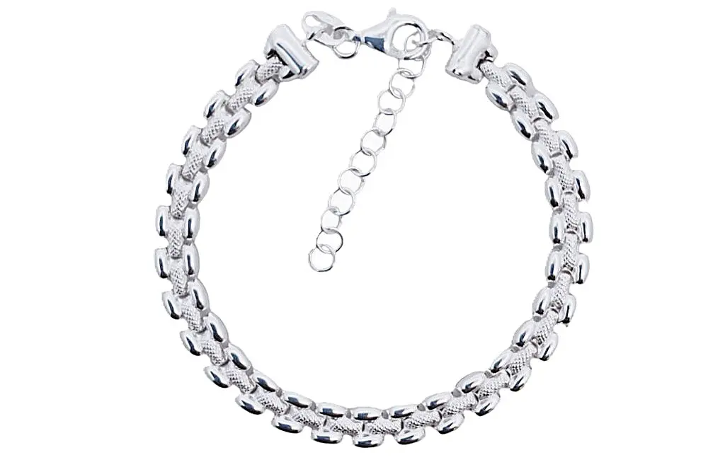 Pulsera de malla plata 925 5mm