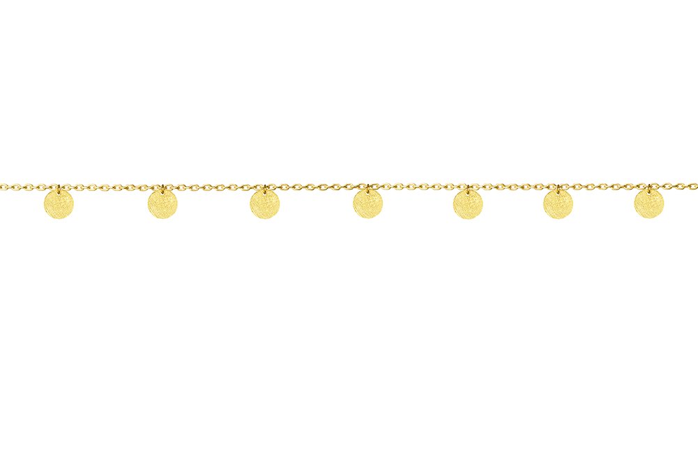 Sterling silver mini tag anklet