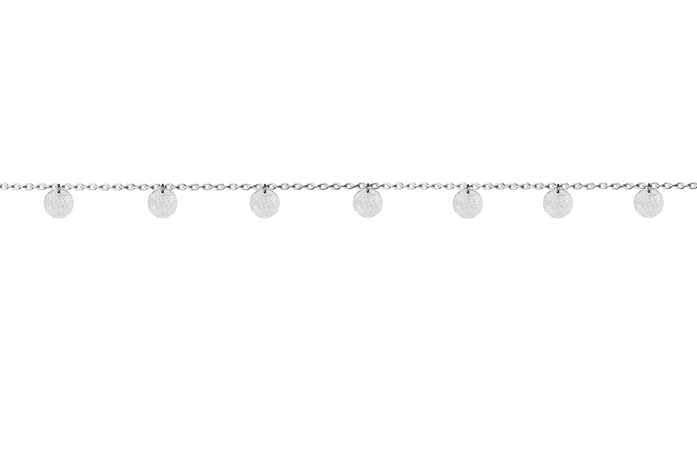 Tobillera plata 925 placas 5mm