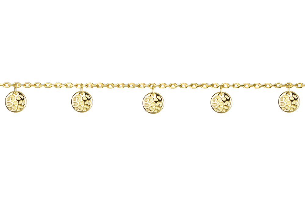 Tobillera plata 925 placas 5mm