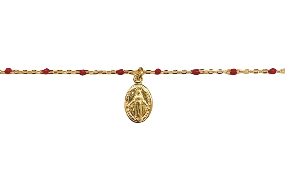 Pulsera plata 925 virgen 10x6mm con esmalte
