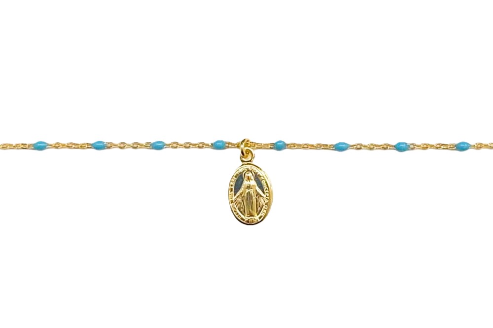 Pulsera plata 925 virgen 10x6mm con esmalte