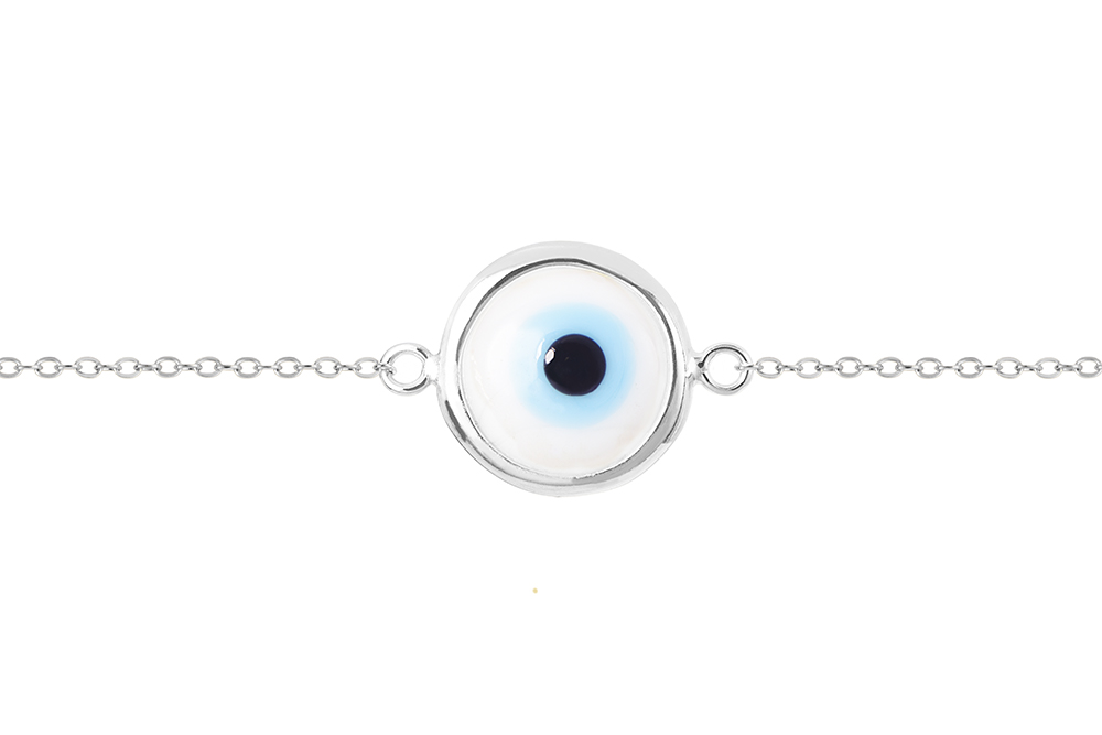 Pulsera plata 925 ojo turco