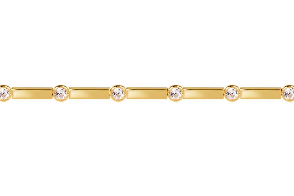 Sterling silver 3mm zirconia bracelet