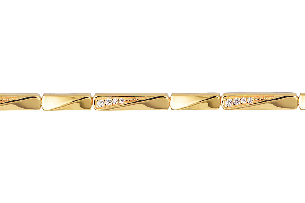 Sterling silver zirconias bracelet