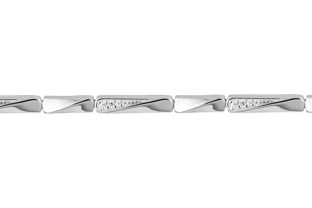 Sterling silver zirconias bracelet