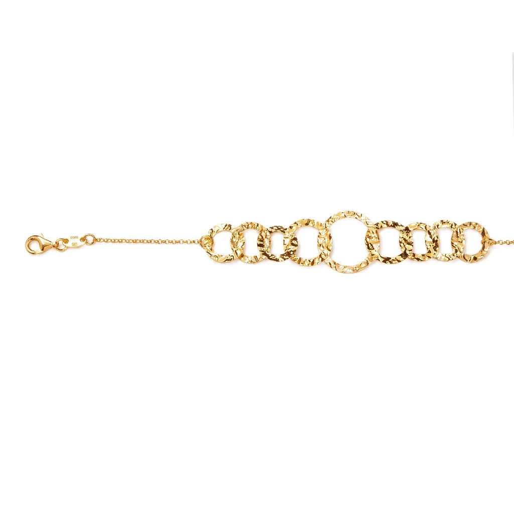 Pulsera plata 925 circulos martelé