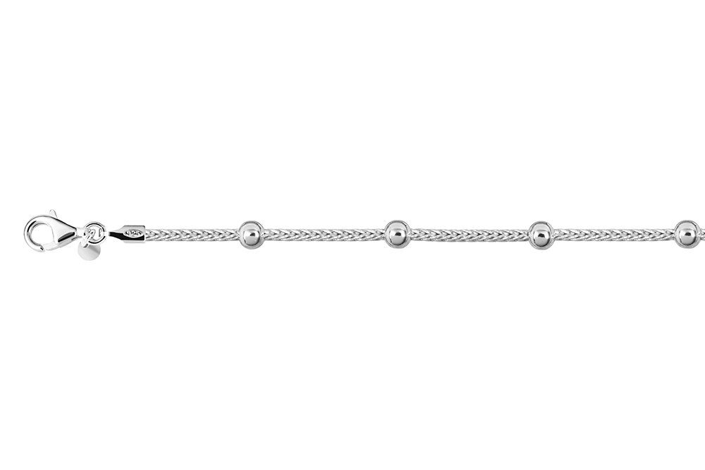 Sterling silver 3mm beads bracelet