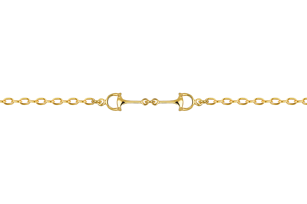 Sterling silver 6x30mm horse bit bracelet