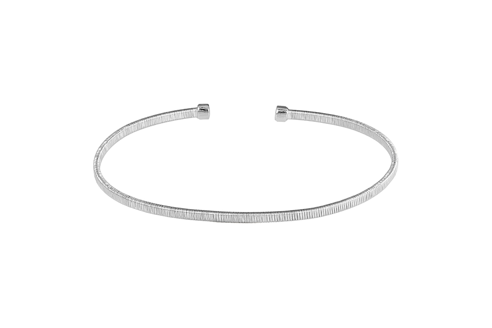 Sterling silver mesh bangle bracelet