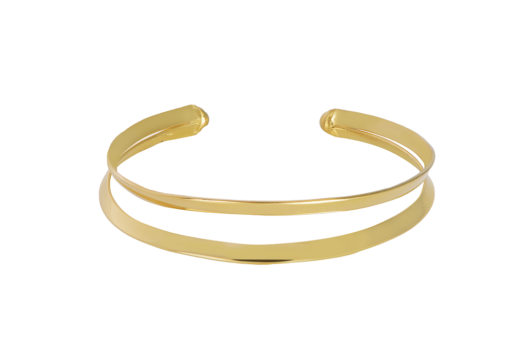 Sterling silver double bangle