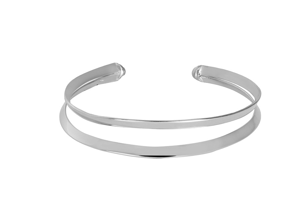 Brazalete plata 925 doble