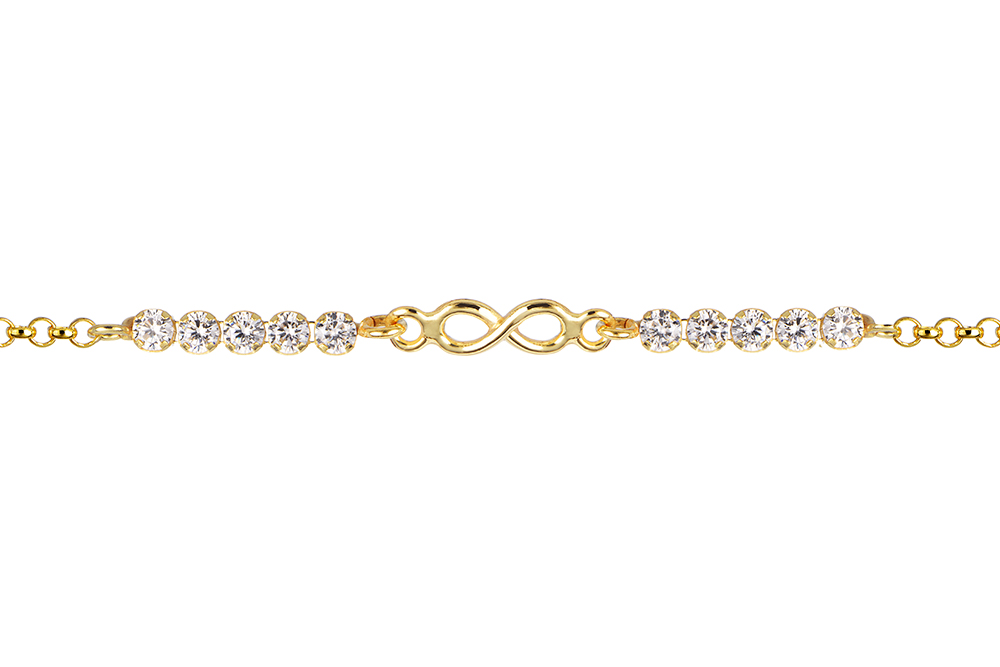 Sterling silver 4x14mm infinity symbol bracelet