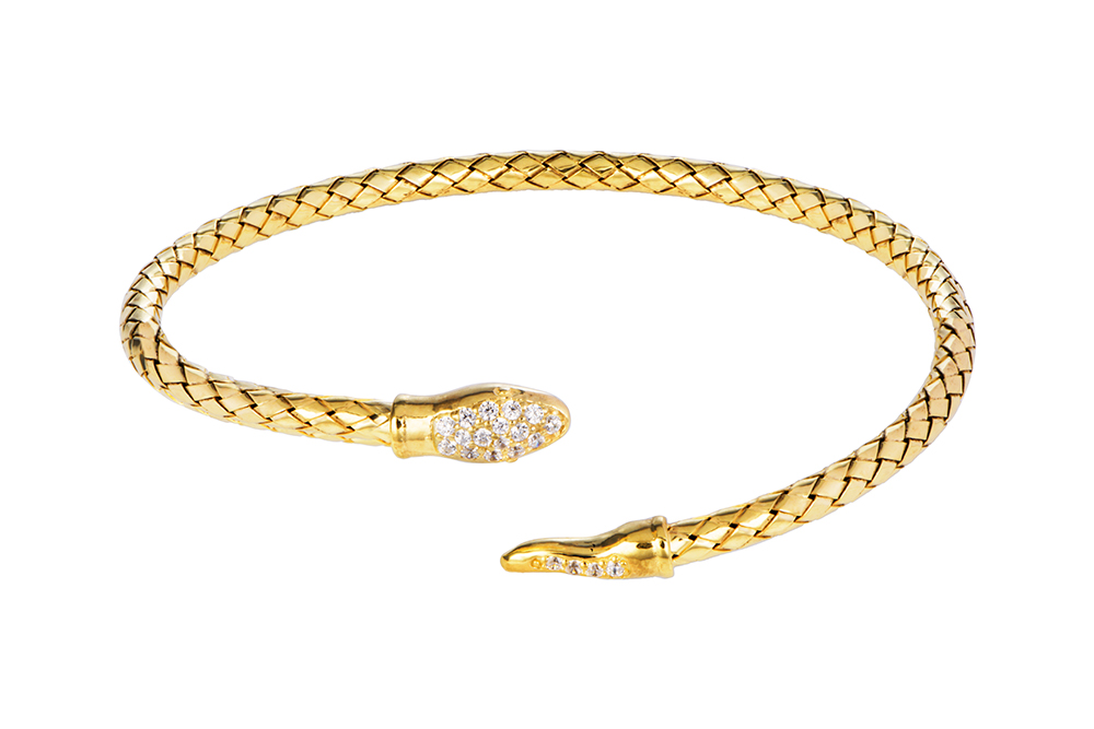 Brazalete plata 925 serpiente abierto