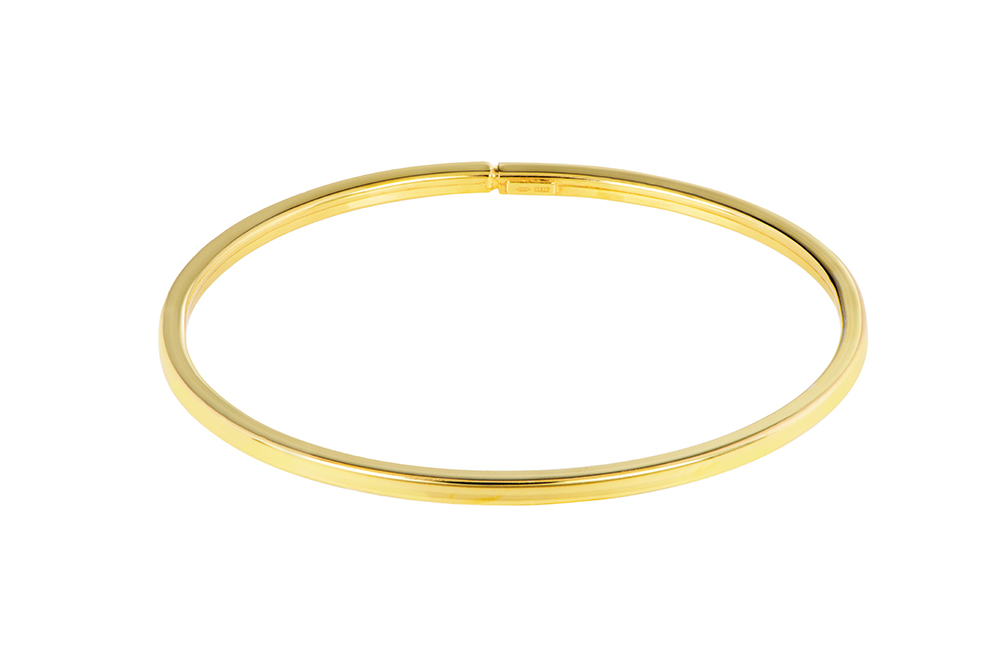 Sterling silver 3x3mm squared tuboflex bangle