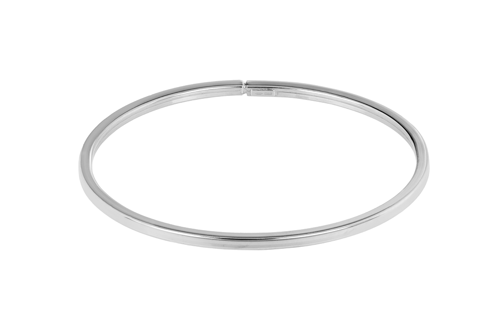 Sterling silver 3x3mm squared tuboflex bangle
