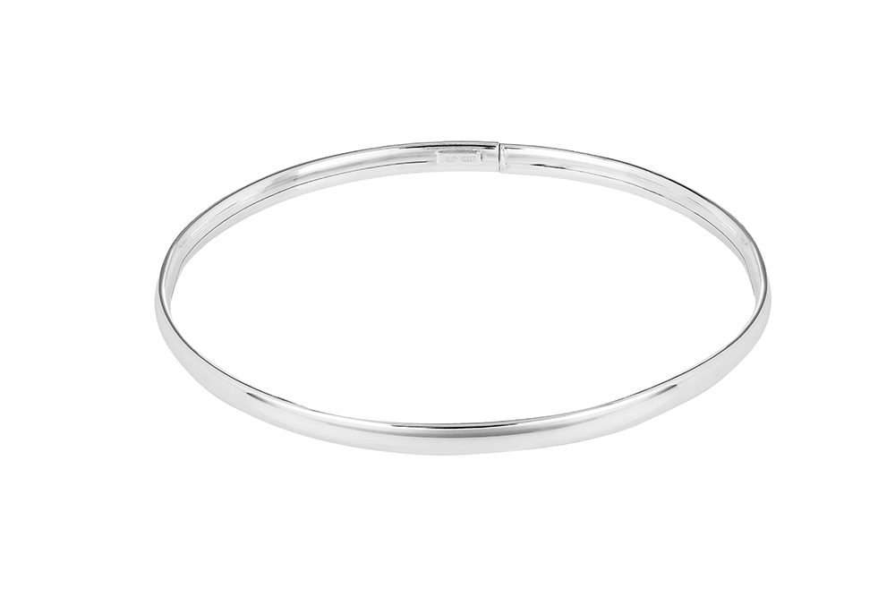 Brazalete plata 925 tuboflex ovalado 4x2mm