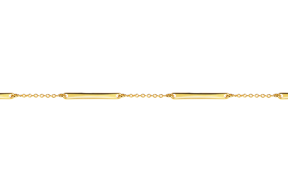 Sterling silver 2x18mm plates bracelet