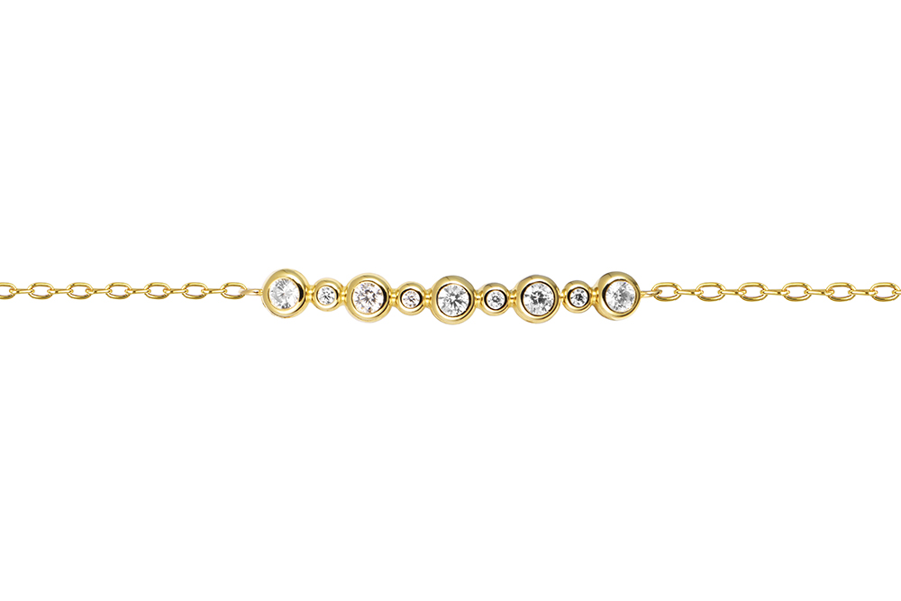 Sterling silver mix zirconia shape bracelet