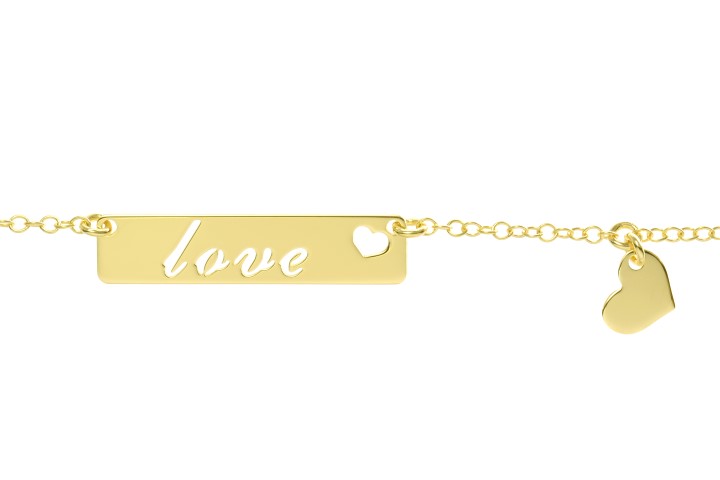 Collar plata 925 placa love 