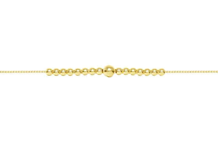 Collar plata 925 bolitas con cadena veneciana 