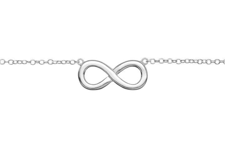 Silver 925 infinity symbol nec 38+5cm sterling silver