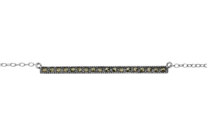 Silver 925 marcasite necklace 38+5cm sterling silver