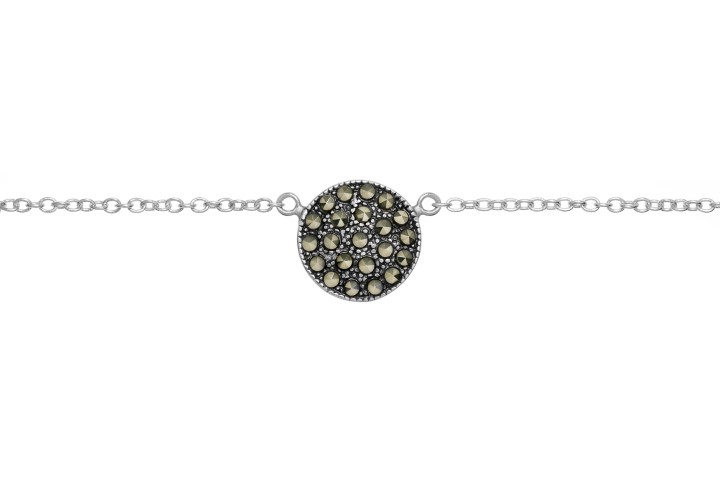 Collar plata 925 redondo marquesita 