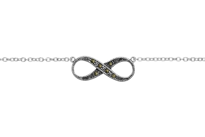 [09076C380MMQ] Collar plata 925 infinito marquesita 