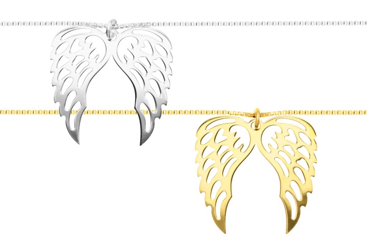 Collar plata 925 dos alas 