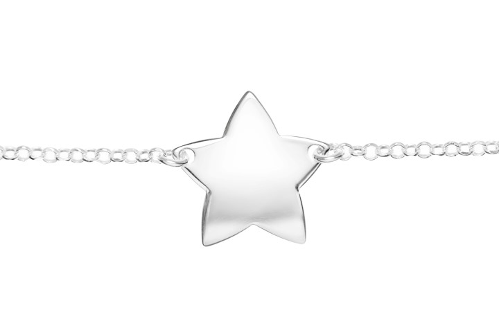 Collar plata 925 placa estrella 