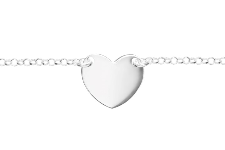 Collar plata 925 placa corazón