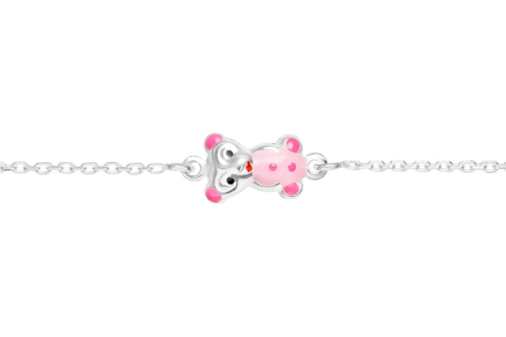 Collar plata 925 osito esmaltado