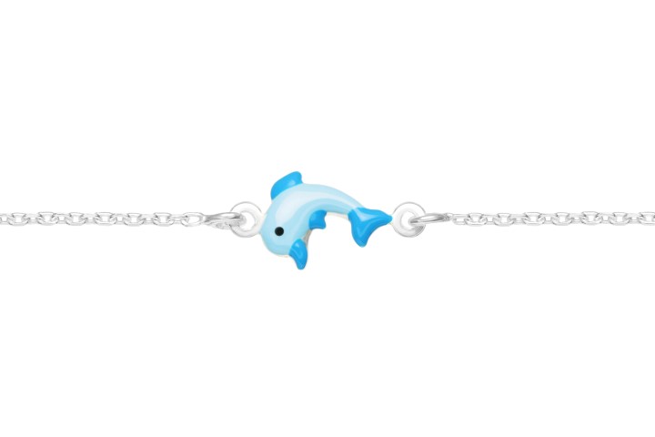 Collar plata 925 delfin esmaltado