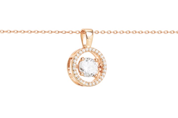 Pendant silver 925 40+5cm rose gold plated