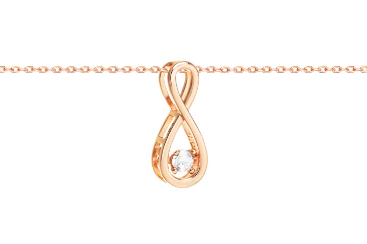 Pendant silver 925 40+5cm rose gold plated