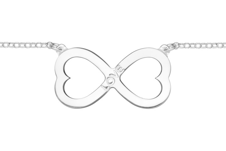 Necklace silver 925 heart 38+5cm sterling silver