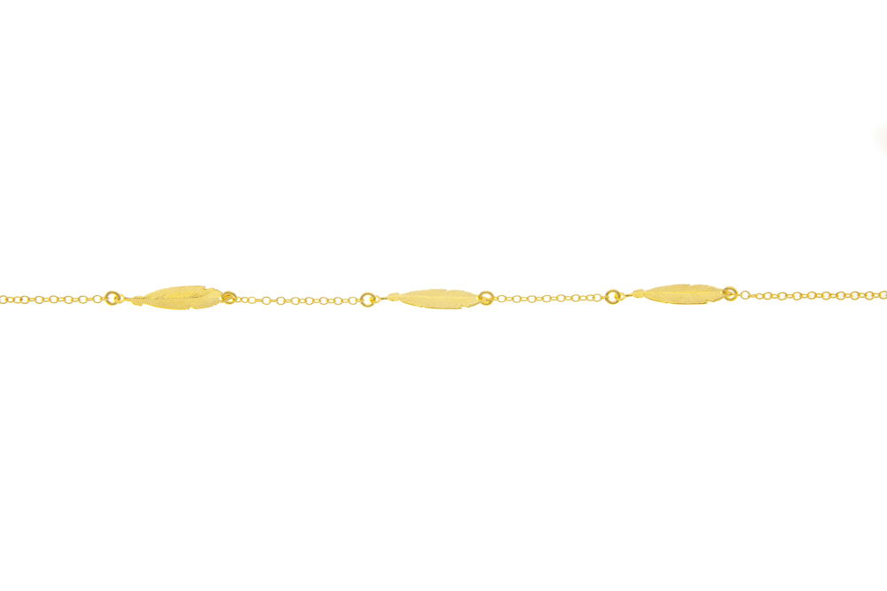 Collar plata 925 plumas 
