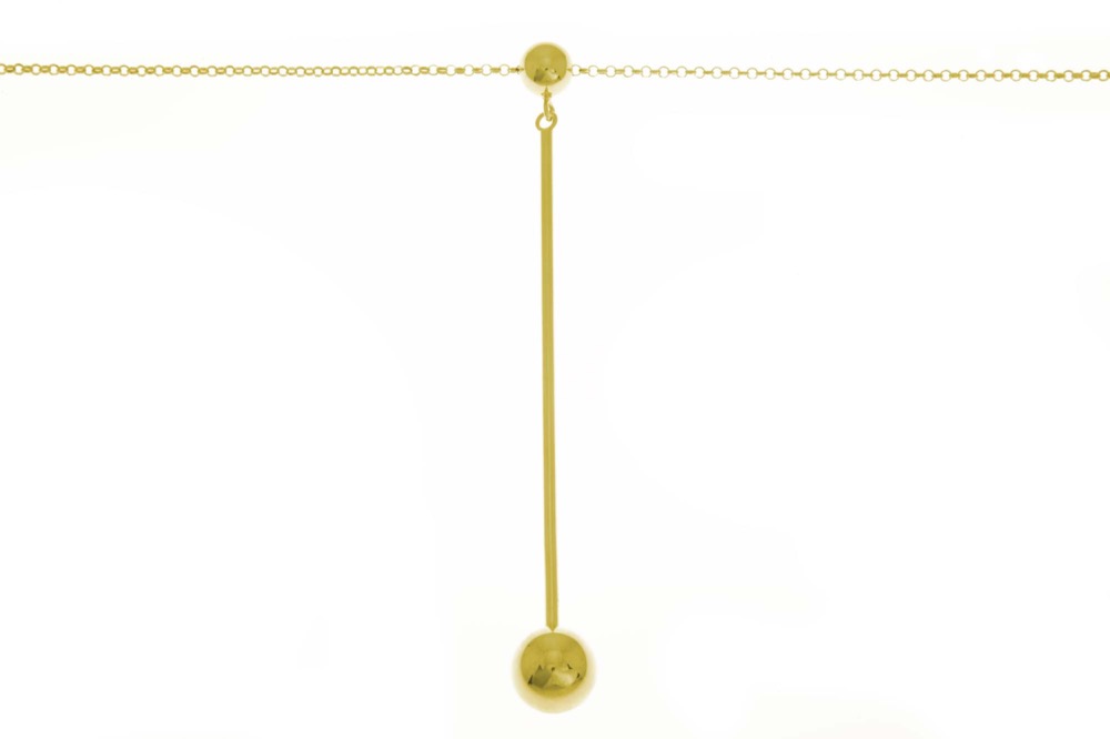 Silver 925 necklace 50cm gold plated