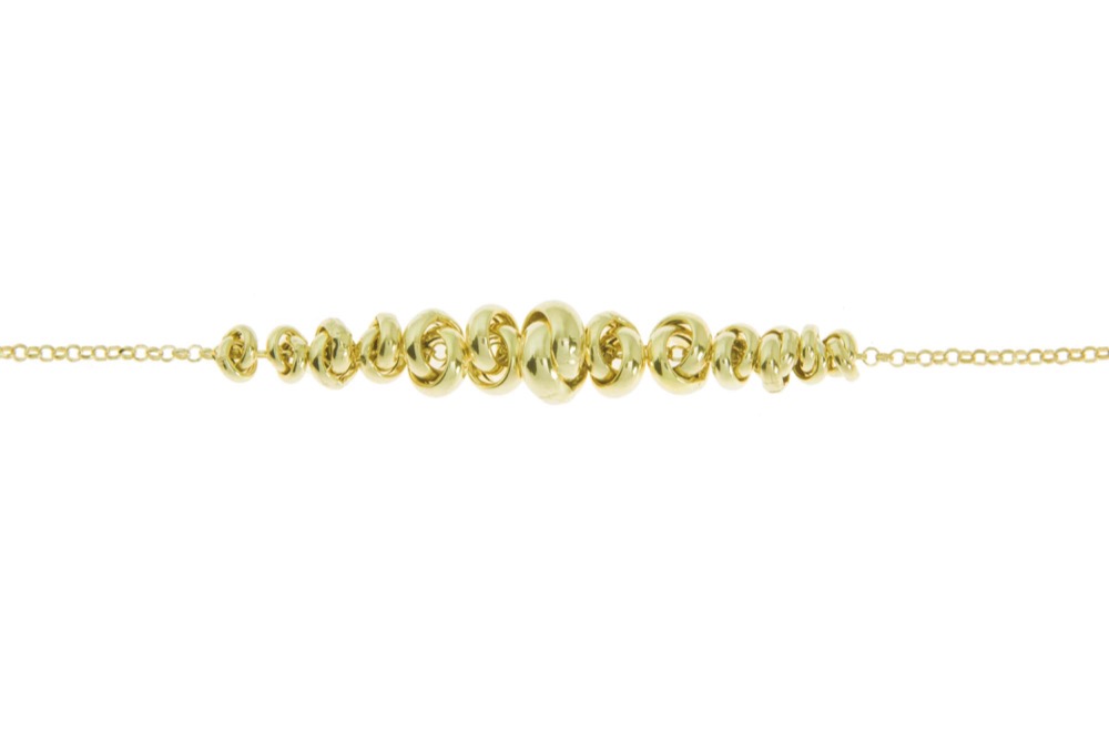 Collar plata 925 anillas entrelazadas 