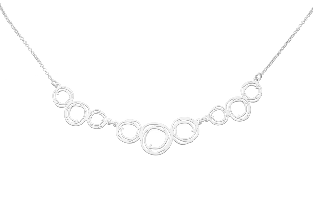 Collar plata 925 círculos