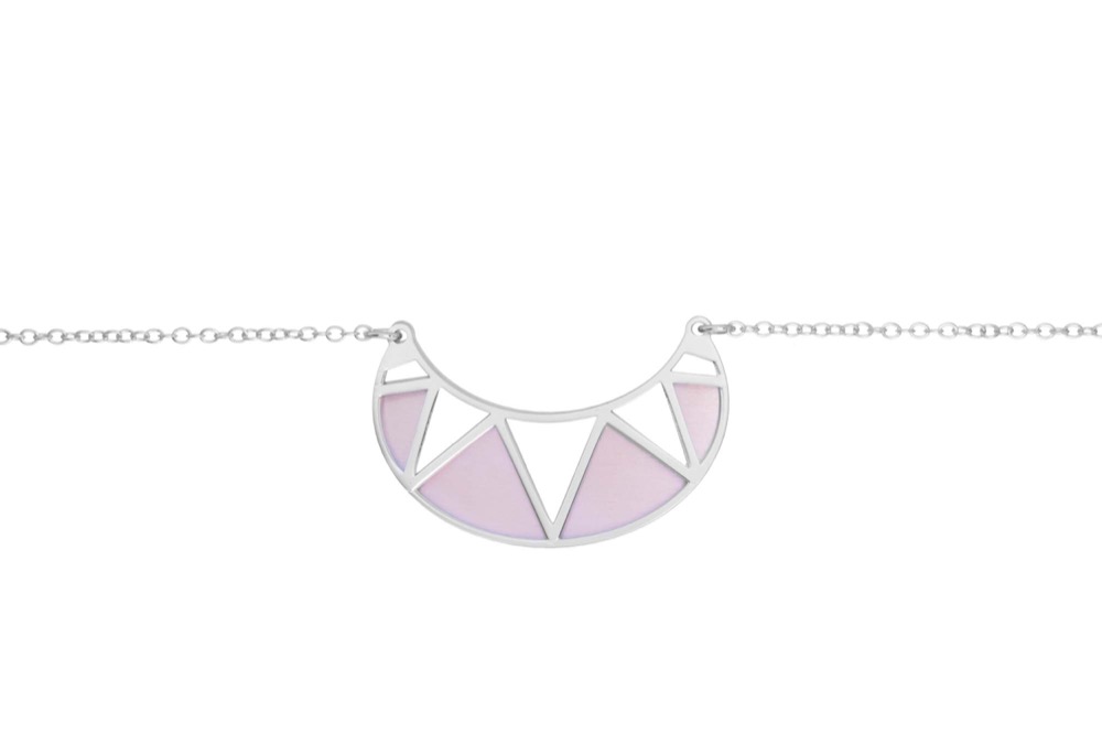 Silver 925 necklace 38+5cm rose gold plated